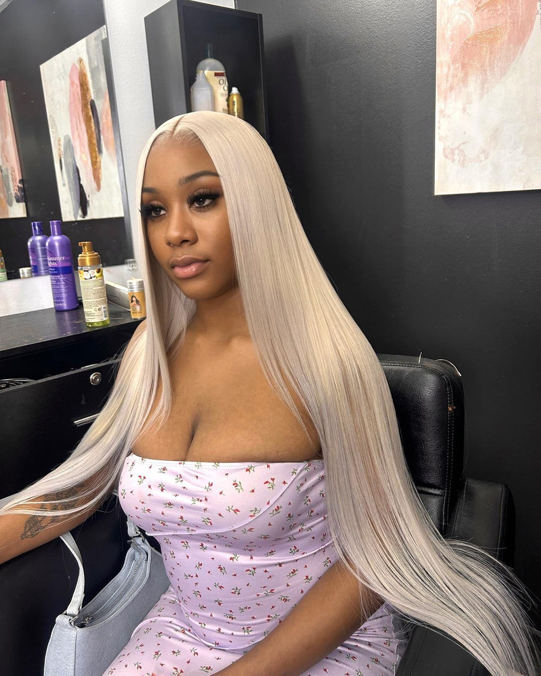 6X6 HD Raw Blonde Straight Closure Wig ( Pre- order)