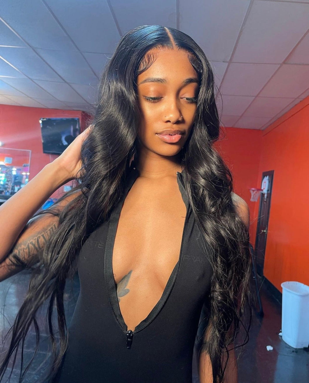 5*5 Transparent  Body Wave Closure Wig